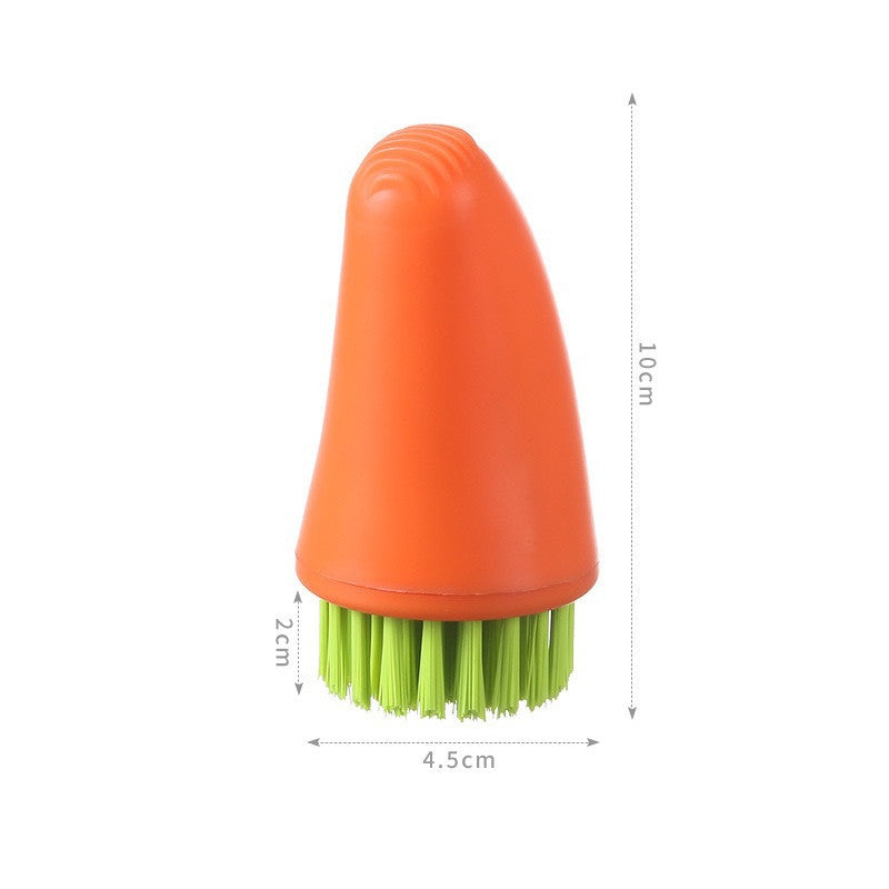 Carrot vegetable brush scrubbing fresh produce